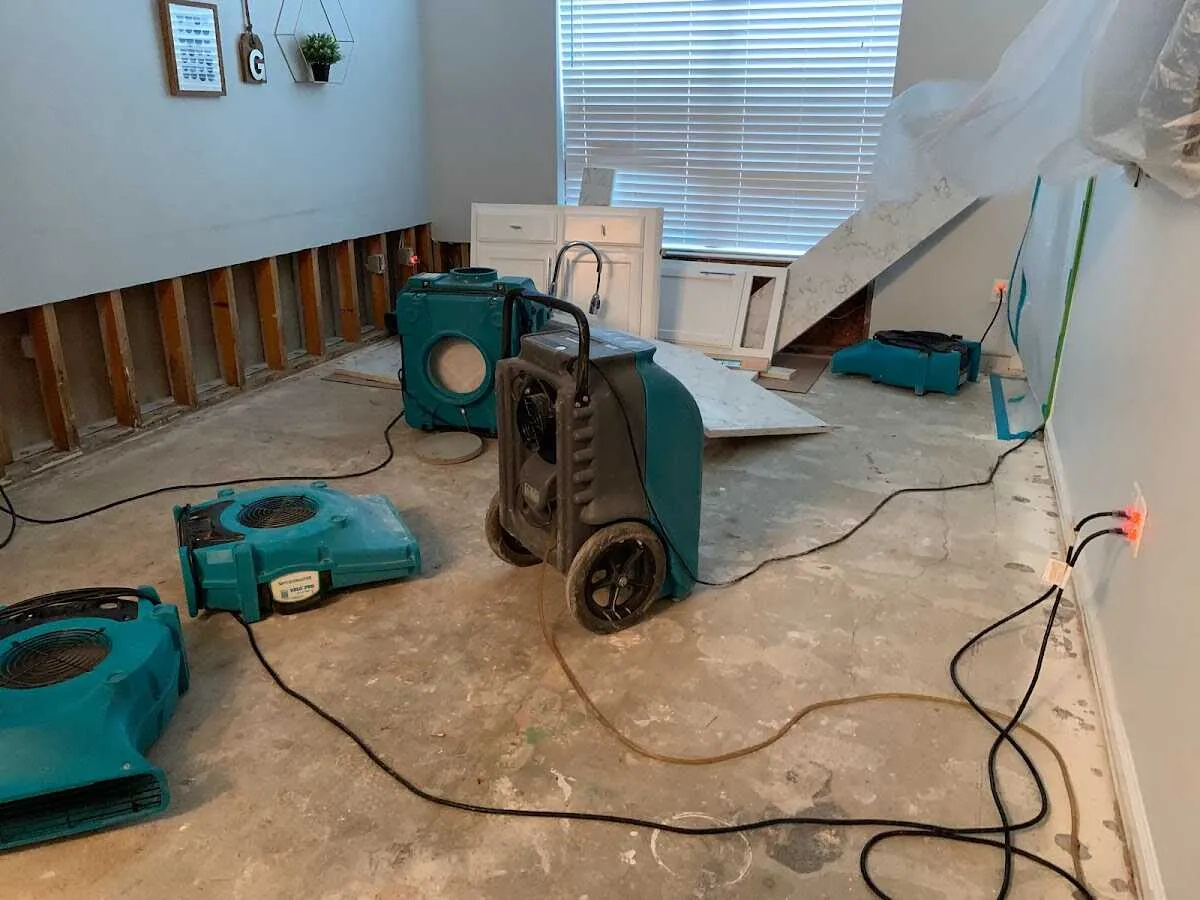 Dehumidifier in flood-cut room for Water Extraction & Removal in Harrisonburg